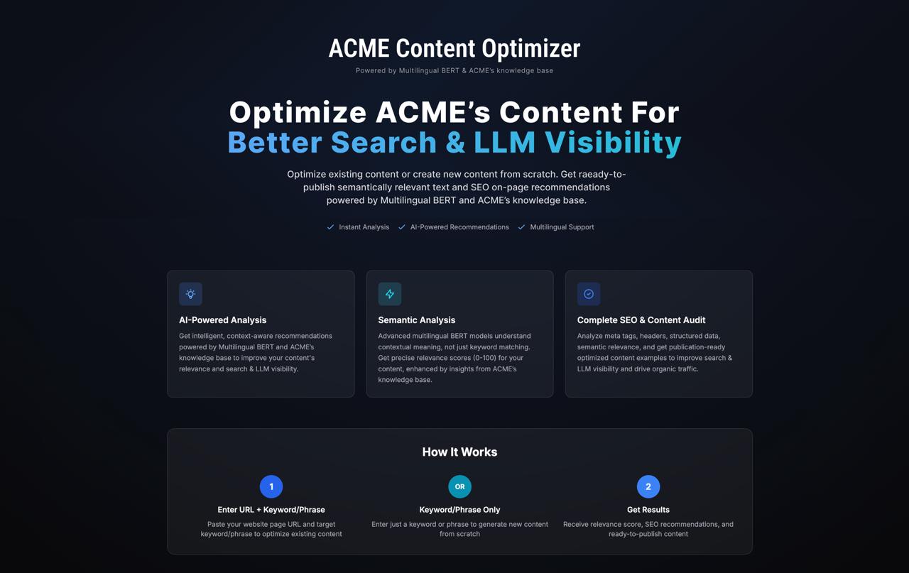 Semantic Content Generator Screenshot